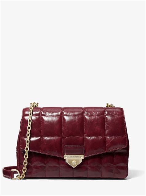 michael kors quilted bag red|michael kors soho large bag.